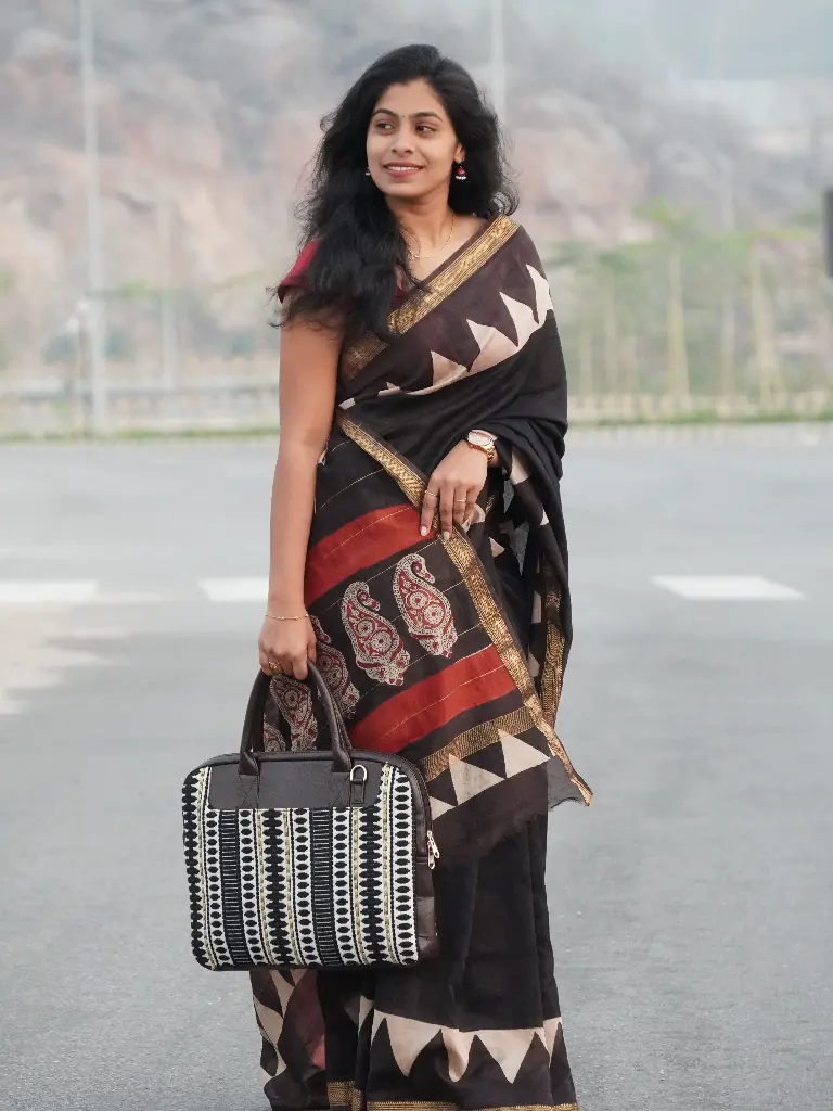 Temple Border Saree